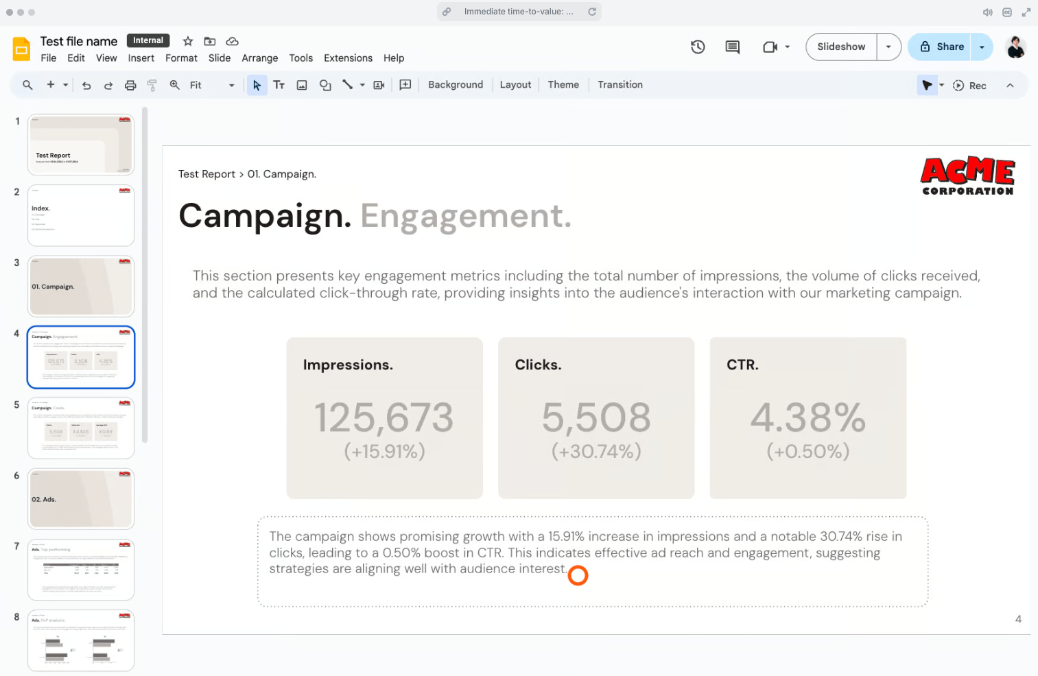 ai automated campaign reporting capably