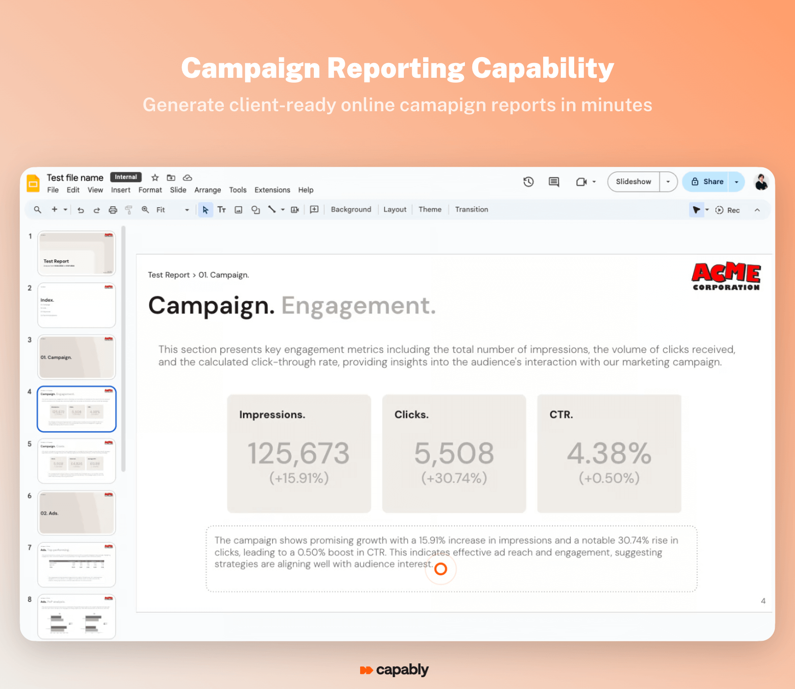 automate campaign report generation